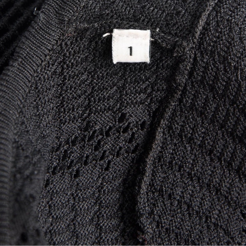 Sandro Paris Carmen Women’s Black Knit Stretch Sweater Dress Fluted Cuffs Sz S - Picture 15 of 16